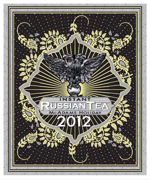 label for russian tea 2012 in scratchboard and illustrator