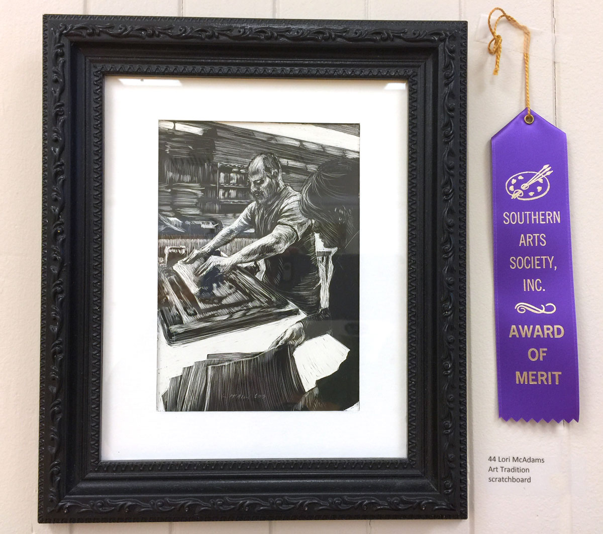 scratchboard artwork wins Gateways Merit award